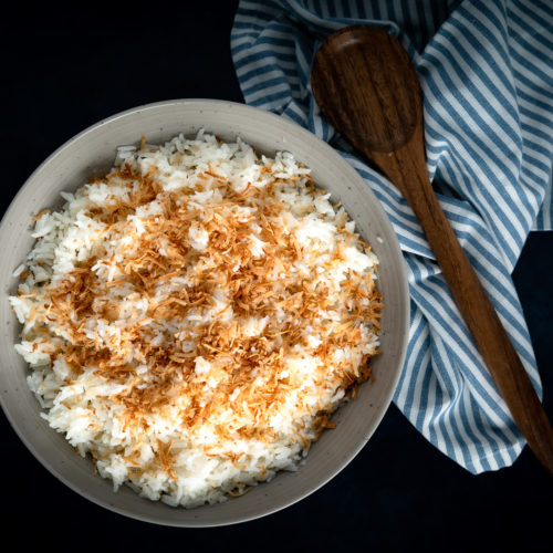 Easy Coconut Rice Recipe with Toasted Coconut