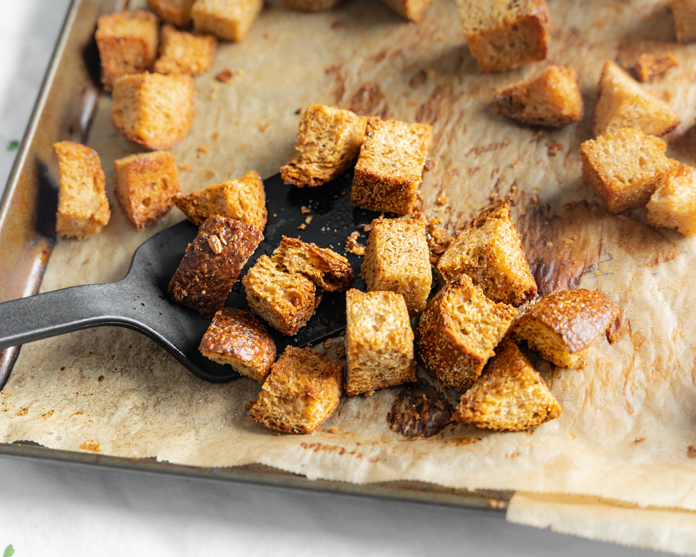 Easy Homemade Vegan Croutons Recipe The Addy Bean