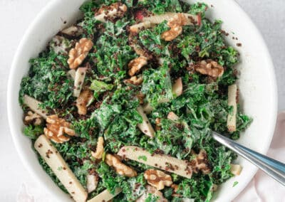 Healthy Kale Apple Walnut Salad Recipe