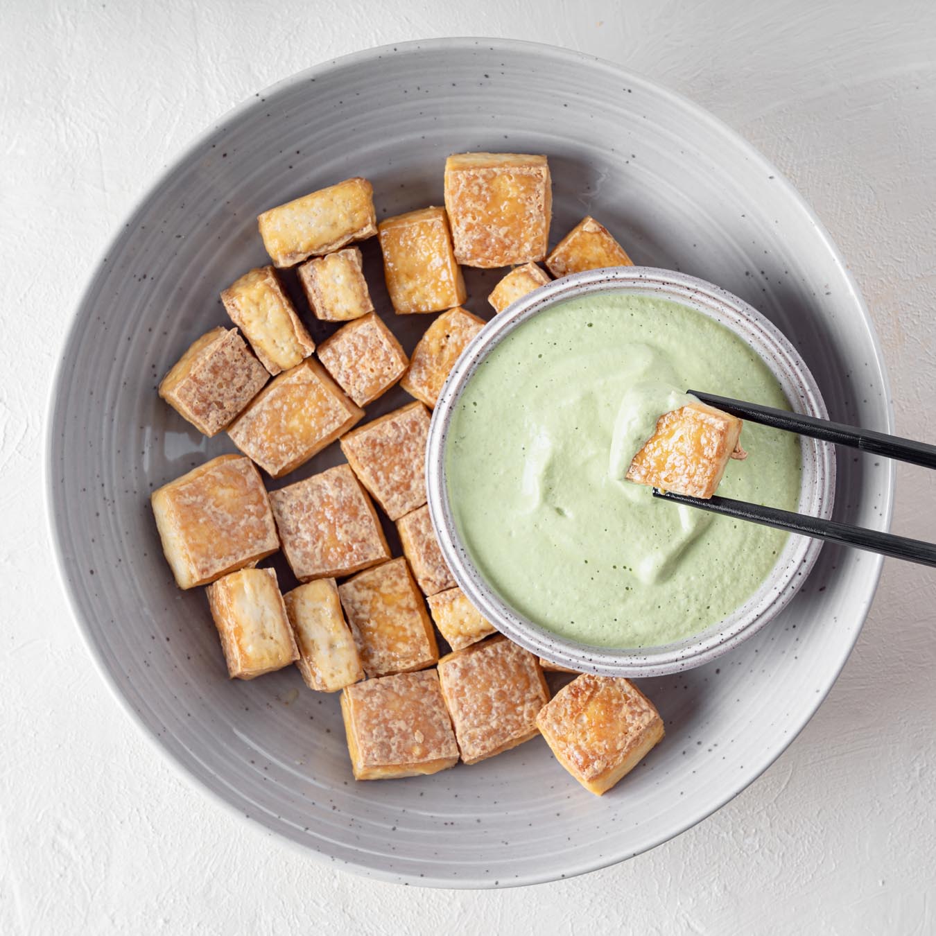 Easy-Bake-Tofu-with-cilantro-lime-dressing