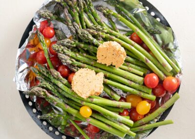 Healthy Grilled Asparagus with Cherry Tomatoes Side Dish