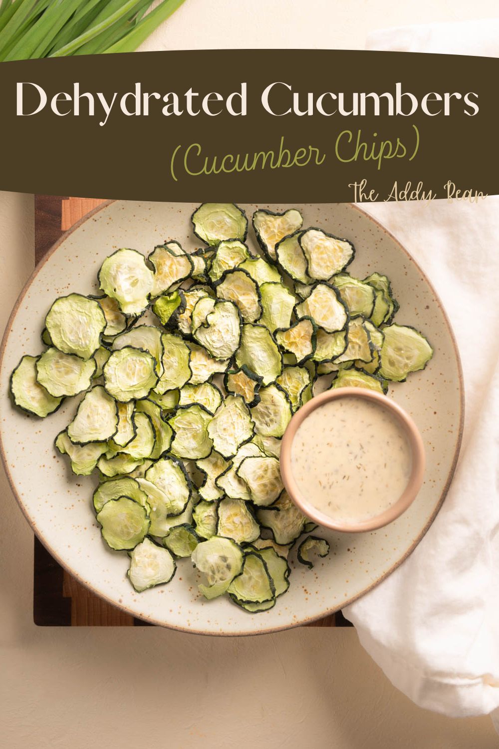Dehydrated Cucumber Recipe [Cucumber Chips!] The Addy Bean