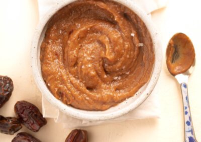 Healthy and Delicious Date Caramel with Almond Butter