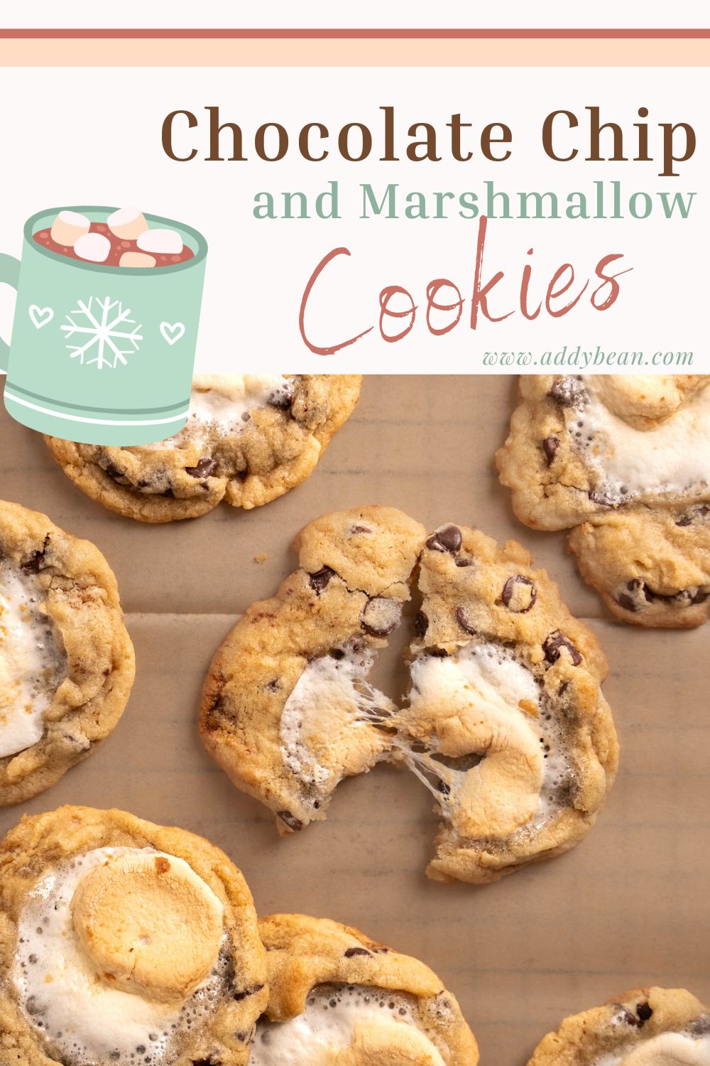 Easy Chocolate Chip and Marshmallow Cookies The Addy Bean
