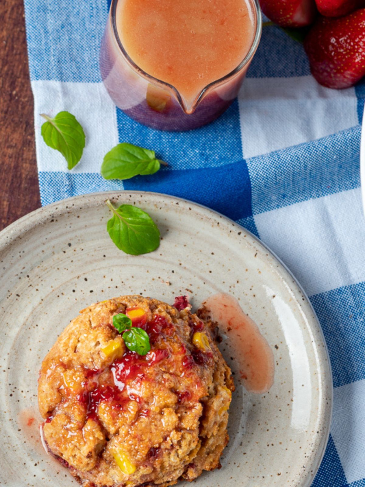 Strawberry Cornbread Drop Biscuits The Addy Bean