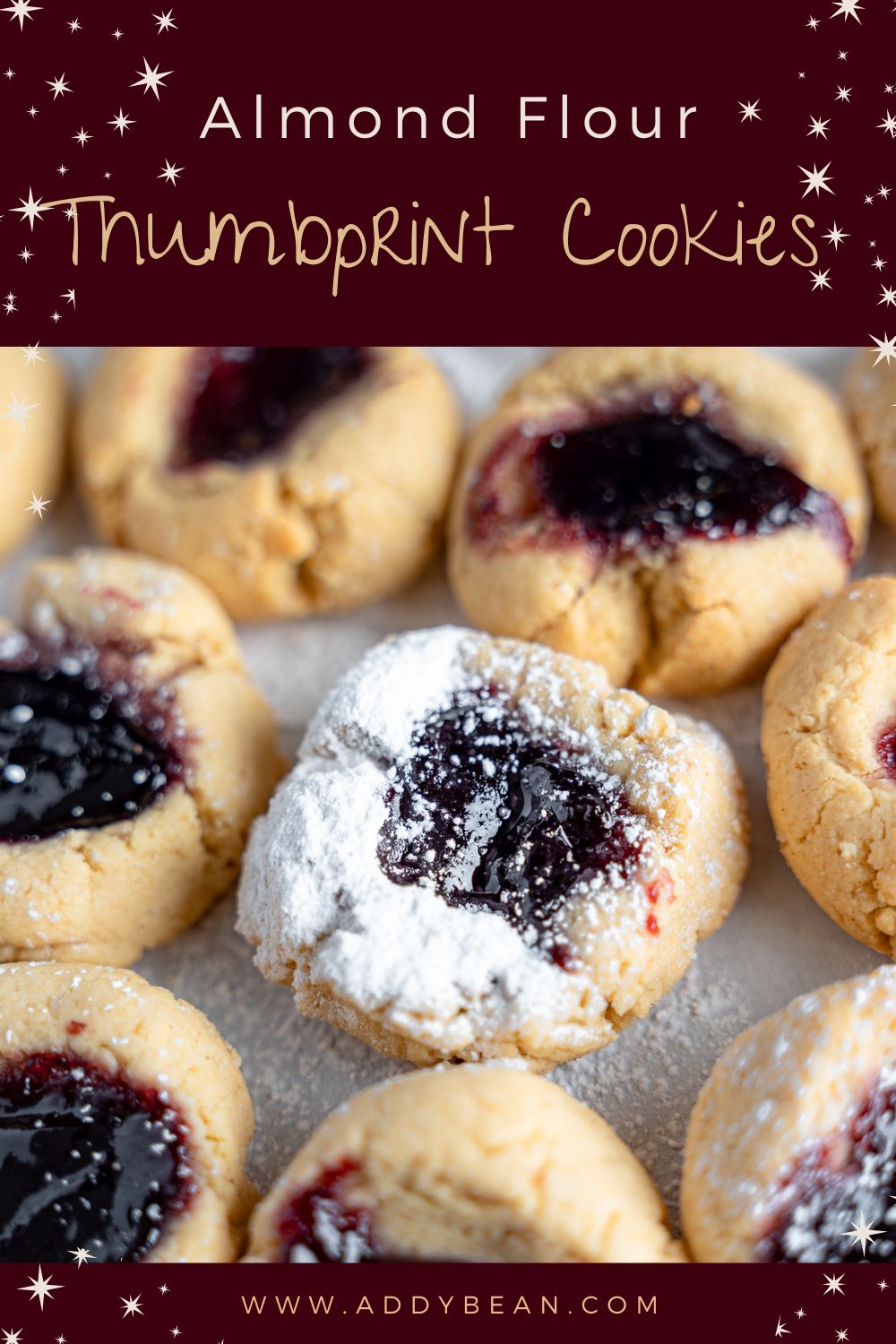 Gluten Free Dairy Free Almond Flour Thumbprint Cookies | The Addy Bean