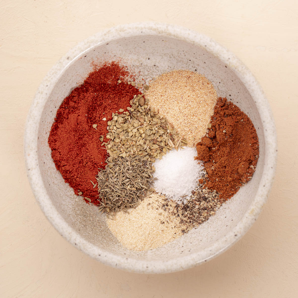 Cajun Seasoning in a stoneware bowl