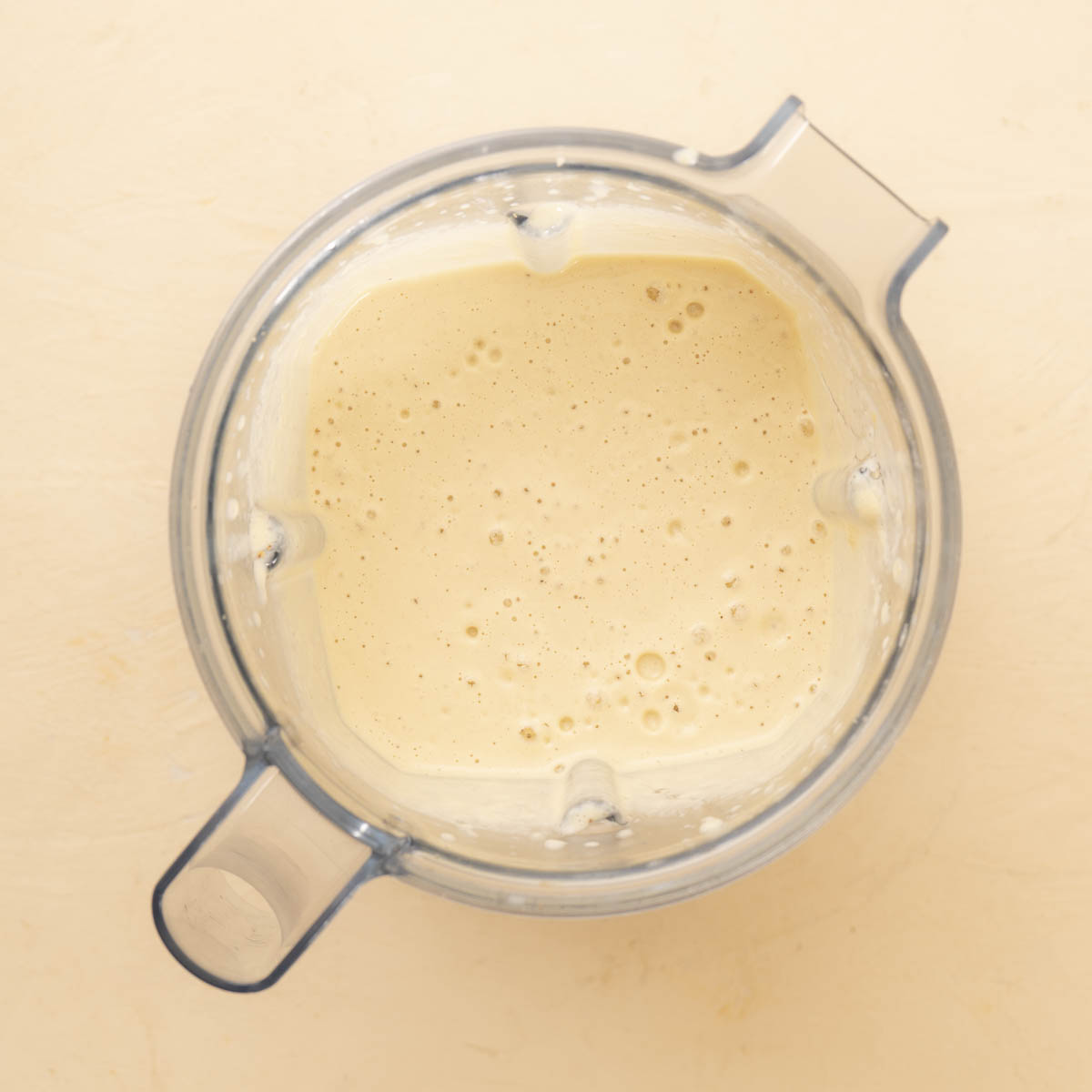 vegan cashew alfredo sauce in a blender